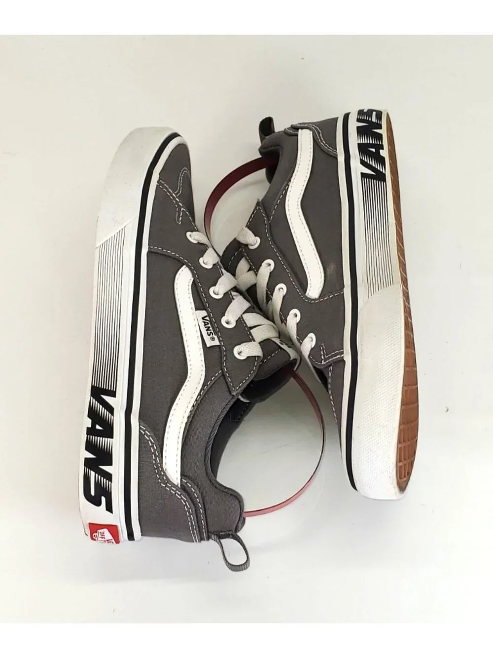 Vans Gray Canvas Filmore Old Fashion Kids' Skate Shoes Size 4 Youth 1684